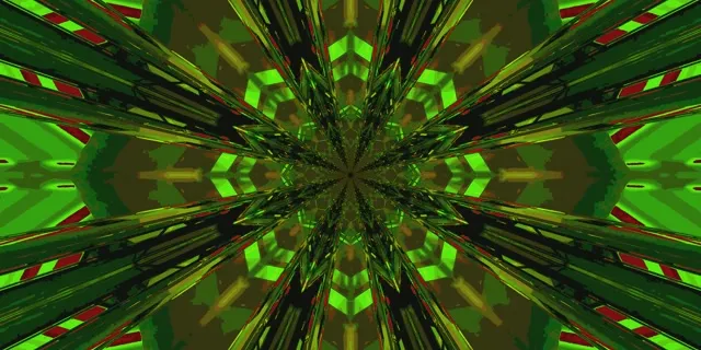 neon tunnel 2:1 univisium 60fps screensaver neon green vj loop radial burst