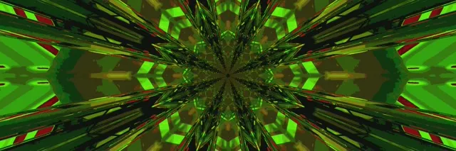 neon tunnel 3:1 triple wide 60fps screensaver neon green vj animation rays