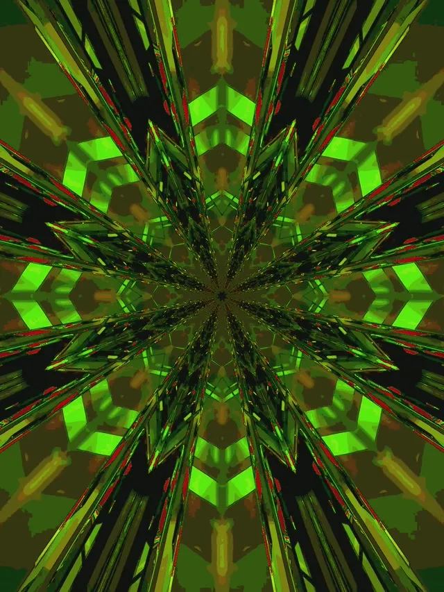 neon tunnel 3:4 ipad portrait 60fps screensaver lime vj loop symmetrical