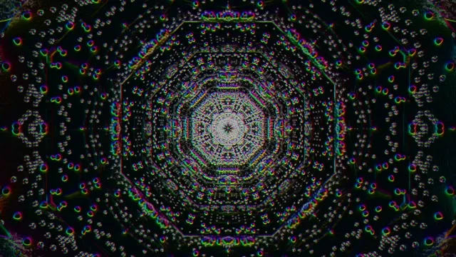 4k uhd 60fps screensaver neon tunnel kaleidoscope vj loop