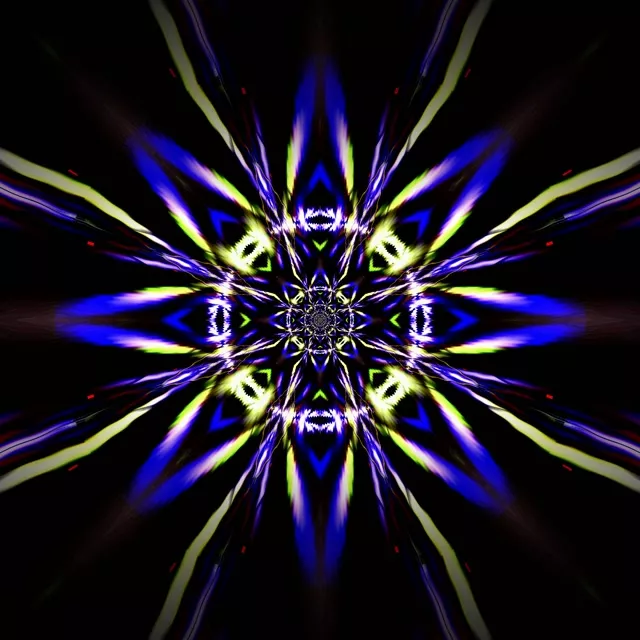 neon tunnel 1:1 square 60fps screensaver vj animation crystalline mandala