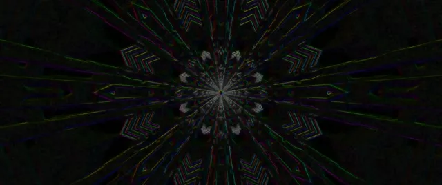 neon tunnel 2.39:1 cinemascope 60fps screensaver fractal mandala motion