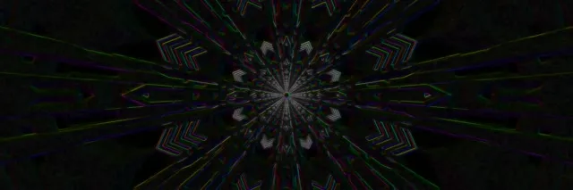 neon tunnel 3:1 triple wide 60fps screensaver radiant starburst vj loop