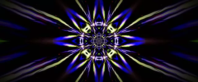 neon tunnel 2.39:1 cinemascope 60fps screensaver vj loop red fractal burst