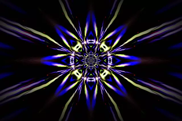 neon tunnel 3:2 surface 60fps screensaver vj animation blue yellow streaks