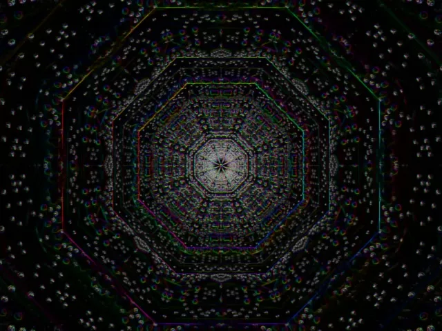 neon tunnel 4:3 classic 60fps screensaver motion background gold mandala