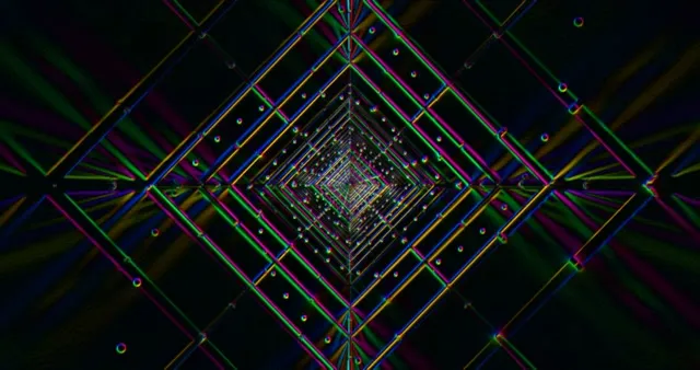 4k uhd 60fps screensaver neon tunnel motion background