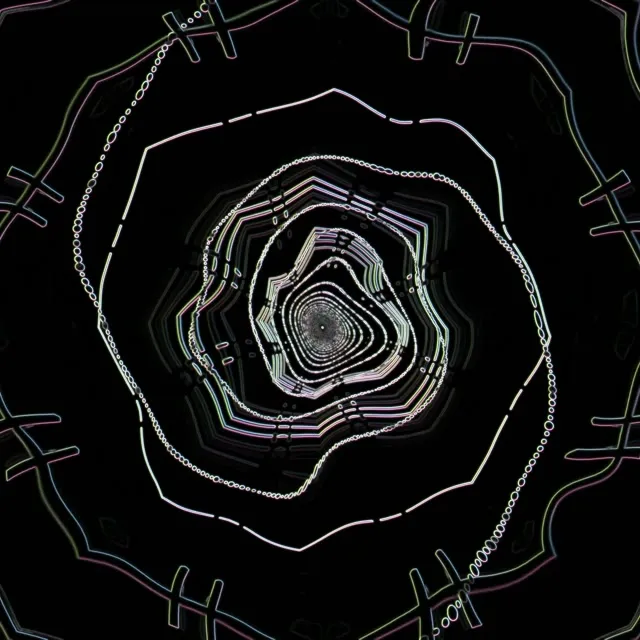 neon tunnel 1:1 square 60fps screensaver concentric rings vj animation