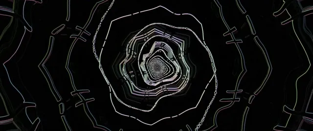 neon tunnel 2.39:1 cinemascope 60fps screensaver abstract vortex vj animation