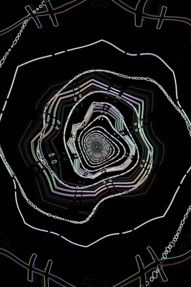 neon tunnel 2:3 photo portrait 60fps screensaver fractal rings vj animation