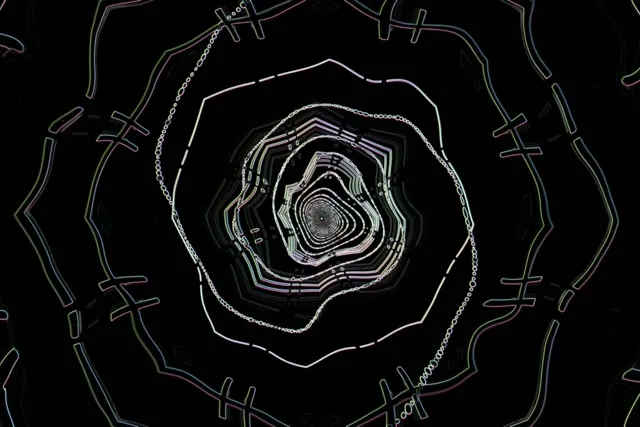 neon tunnel 3:2 surface 60fps screensaver hypnotic rings vj loop