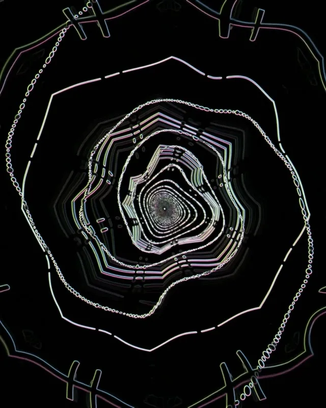 neon tunnel 4:5 instagram 60fps screensaver pulsing octagon vj loop