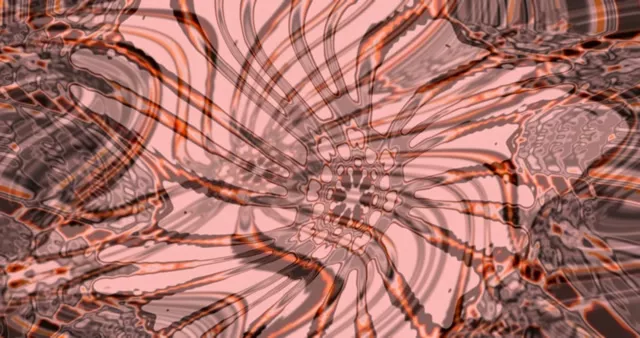 4K UHD 60fps screensaver neon tunnel orange pink kaleidoscope vj loop