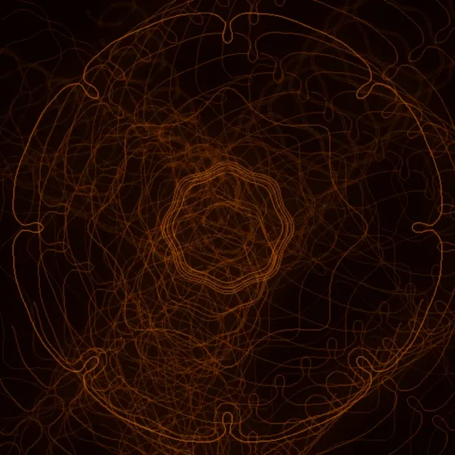 1:1 square neon tunnel 60fps screensaver orange mandala vj loop symmetry