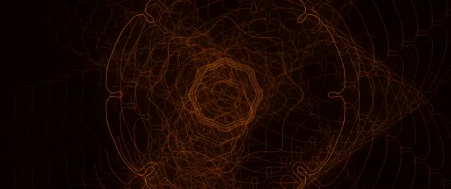 2.39:1 cinemascope neon tunnel 60fps screensaver orange fractal vj loop