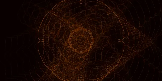 2:1 univisium neon tunnel 60fps screensaver orange geometric vj animation