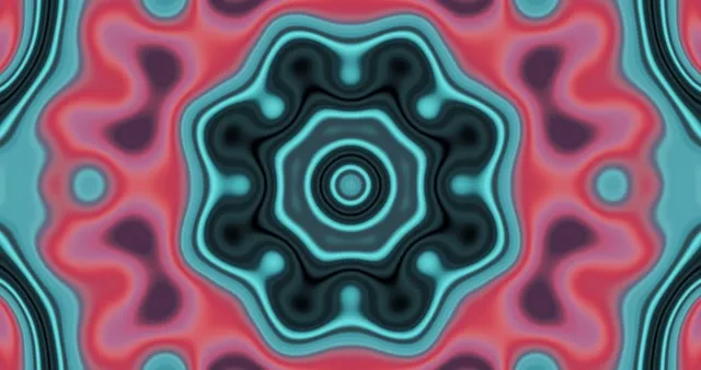 4k uhd 60fps screensaver neon tunnel pink cyan kaleidoscope
