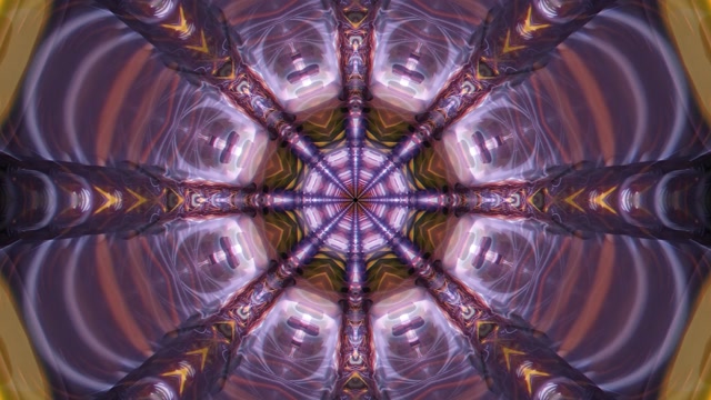 Purple Star Mandala VJ Loop 4K 60fps | Neon Symmetry Screensaver