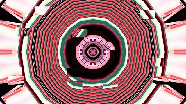 4k uhd 60fps screensaver neon tunnel pink octagon vj loop