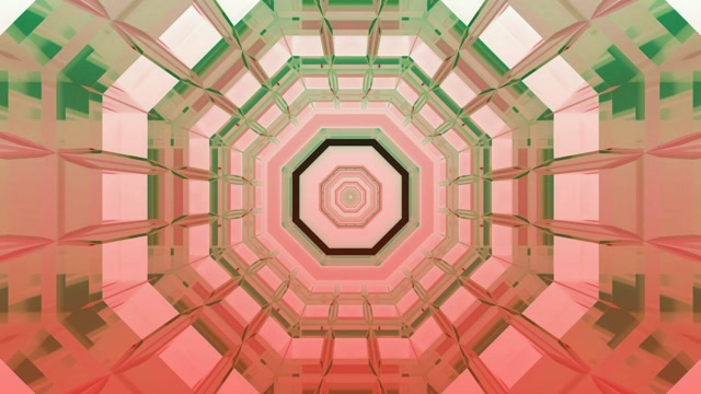 4k uhd 60fps screensaver neon tunnel pink octagon vj loop
