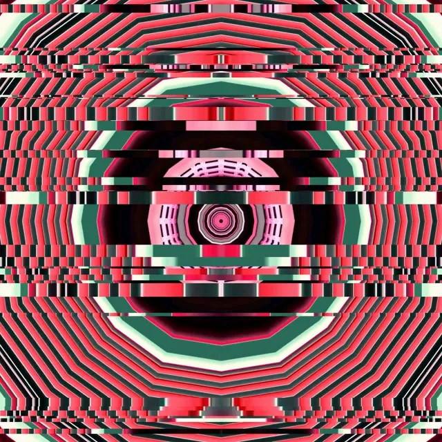 1:1 Square neon tunnel 60fps screensaver vj loop pink kaleidoscope