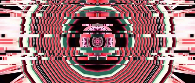 21:9 Ultrawide neon tunnel 60fps vj animation pink geometric vortex