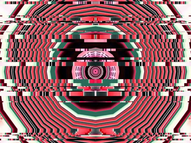 4:3 Classic neon tunnel 60fps motion background vj loop red spiral