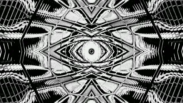 Black White Geometric Neon Tunnel Screensaver Windows 11 Vj Loop 4K UHD 60fps