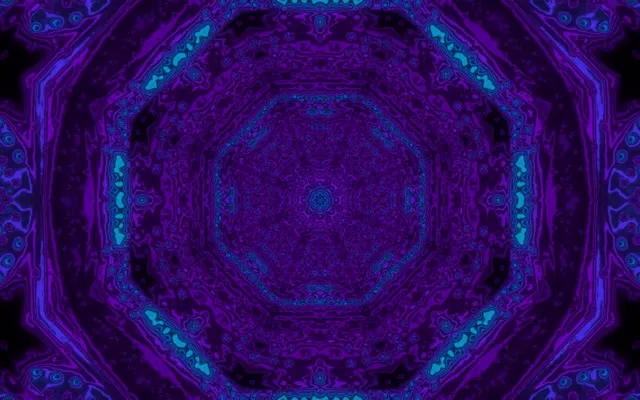 16:10 macbook 60fps neon tunnel vj loop purple blue mandala screensaver