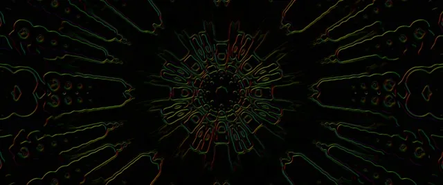 neon tunnel 2.39:1 cinemascope 60fps screensaver vj loop geometric vortex