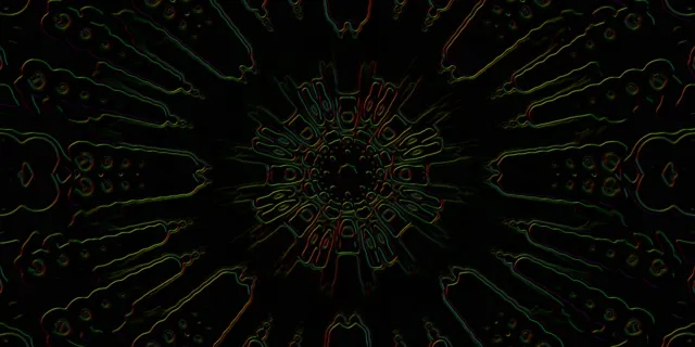 neon tunnel 2:1 univisium 60fps screensaver symmetrical vj loop mandala