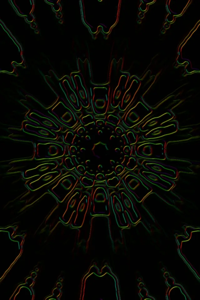 neon tunnel 2:3 photo portrait 60fps screensaver vj animation kaleidoscope