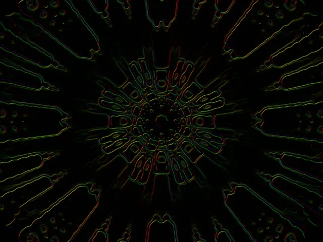 neon tunnel 4:3 classic 60fps screensaver kaleidoscope vj animation glow