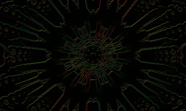 neon tunnel 5:3 wide 60fps screensaver symmetrical vj loop motion background
