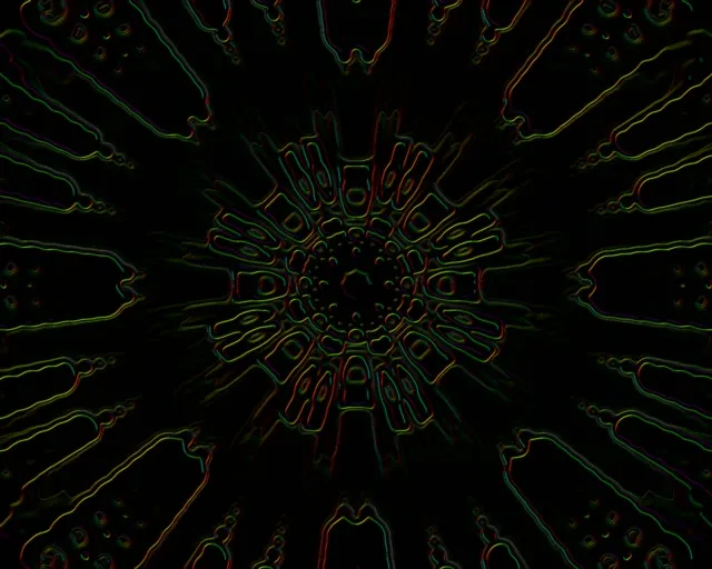 neon tunnel 5:4 industrial 60fps screensaver mandala vj animation radial