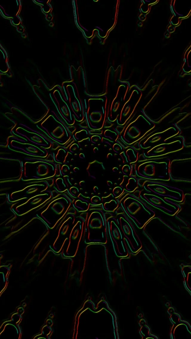 neon tunnel 9:16 reels 60fps screensaver mandala vortex motion background