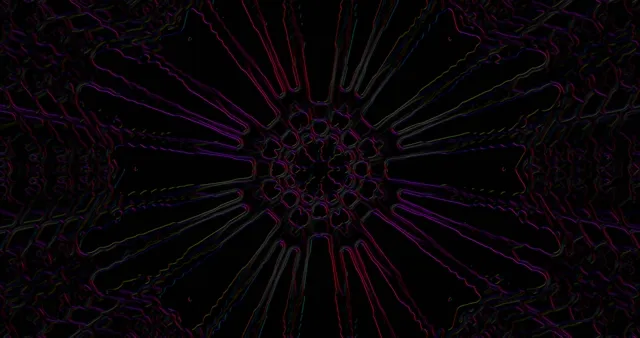 4k uhd 60fps screensaver neon tunnel purple mandala vj loop