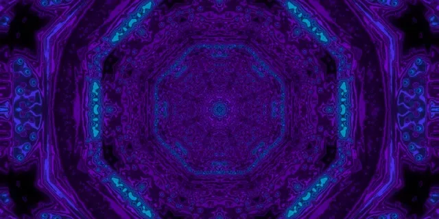 2:1 univisium 60fps neon tunnel screensaver purple concentric vj loop