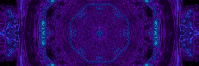 3:1 triple wide 60fps neon tunnel vj loop purple concentric motion background