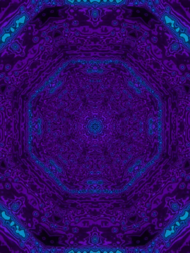 3:4 ipad portrait 60fps neon tunnel screensaver purple mandala vj animation
