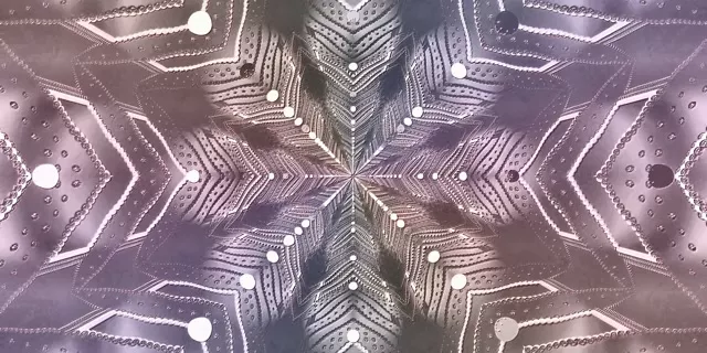 2:1 univisium neon tunnel 60fps screensaver purple kaleidoscope loop