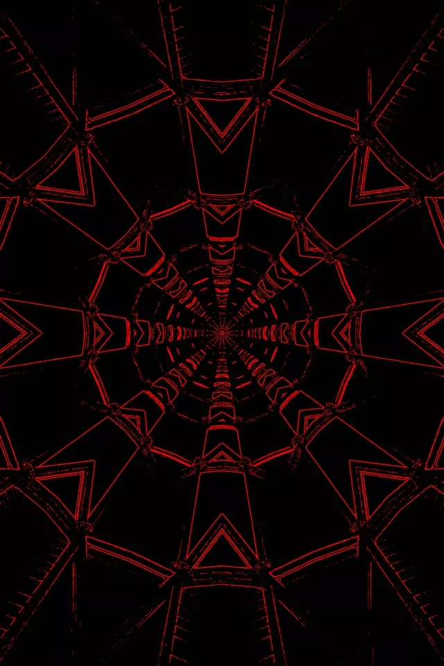 2:3 photo portrait 60fps neon tunnel red crystalline vj loop screensaver