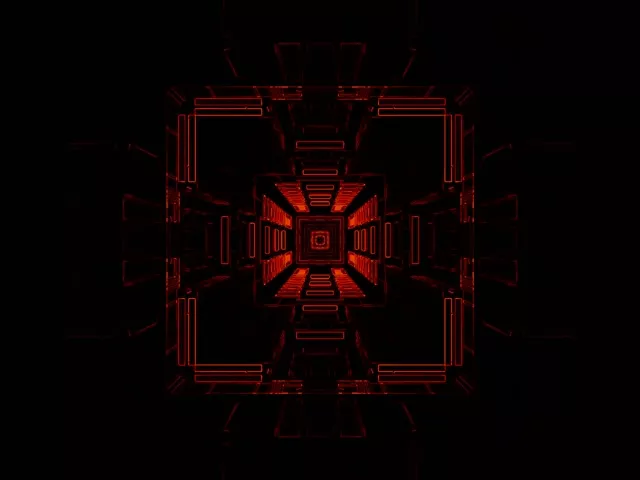 4:3 Classic 60fps neon tunnel screensaver red diamond spiraling vj loop wallpaper