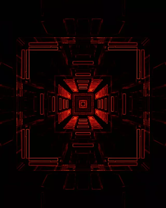 4:5 Instagram 60fps neon tunnel screensaver red geometric pulse vj animation loop