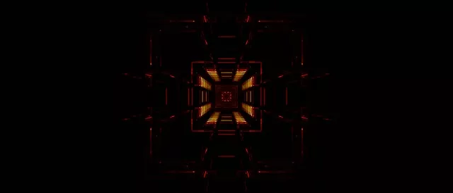 neon tunnel red gold kaleidoscope 21:9 ultrawide 60fps screensaver vj loop