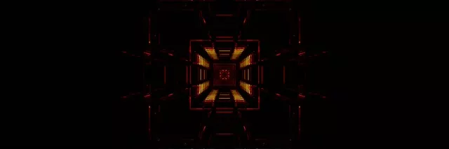 neon tunnel golden triangle vortex 3:1 triple wide 60fps screensaver vj loop