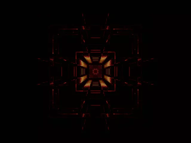 neon tunnel red orange mandala 4:3 classic 60fps screensaver vj animation