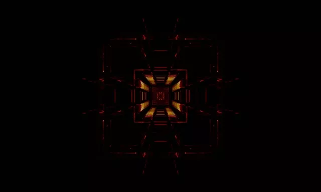 neon tunnel red gold pulsating 5:3 wide 60fps screensaver live wallpaper