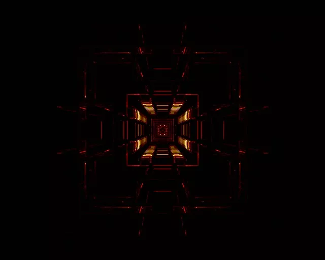 neon tunnel red geometric 5:4 industrial 60fps screensaver vj animation