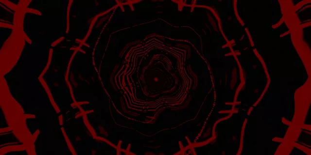 2:1 univisium 60fps neon tunnel red fractal burst screensaver vj loop